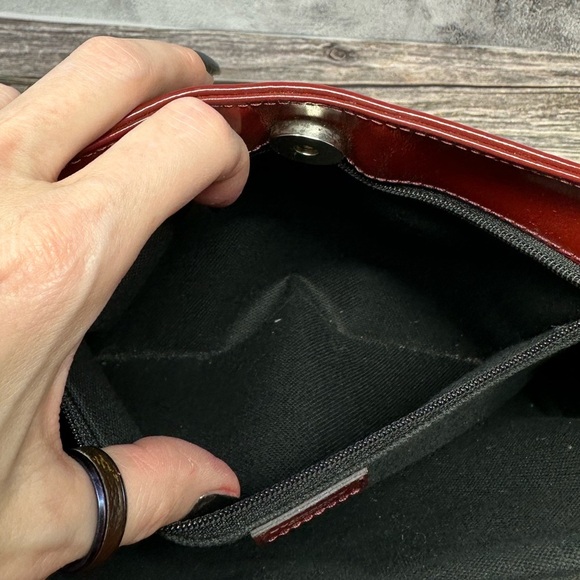 BURBERRY Y2K Nova Check Shoulder Bag PVC Leather Beige Red​ - Picture 8 of 15